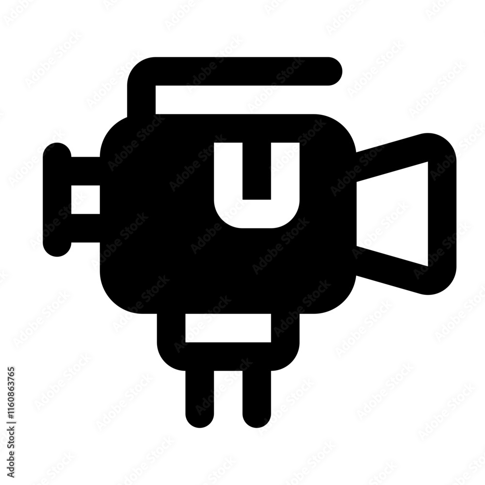 Videography Simple Glyph Icon. Single icon, glyph vector icon Videography Simple Glyph Icon. Single icon, glyph vector icon