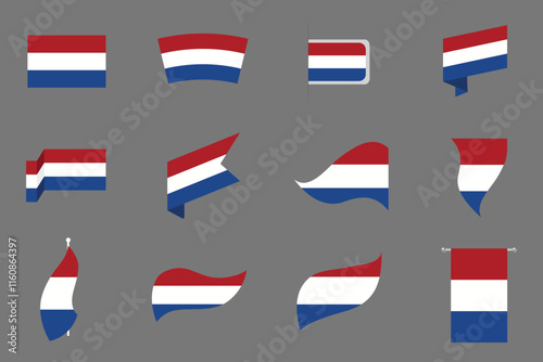 Free Download Flag of Netherlands Set, Original and simple Netherlands flag Bundle, vector illustration of Netherlands flag Collection
 - GFXLoad