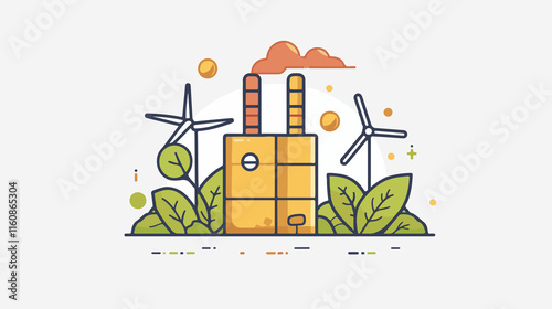 Biomass Energy and Technology Icon for Sustainable Solutions in Renewable Energy Sector