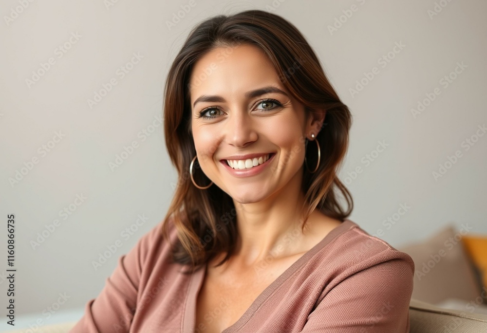 Portrait of a happy and confident female with a warm smile and relaxed pose. Portrait of a happy and confident female with a warm smile and relaxed pose.