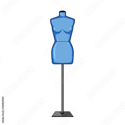 couture mannequin tailor cartoon. bespoke alteration, stitching needle, thread hem couture mannequin tailor sign. isolated symbol vector illustration