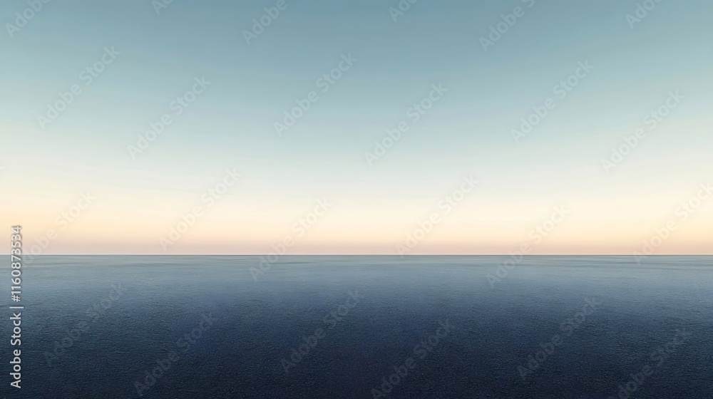custom made wallpaper toronto digitalCalm sea at sunrise, pastel sky, flat horizon.