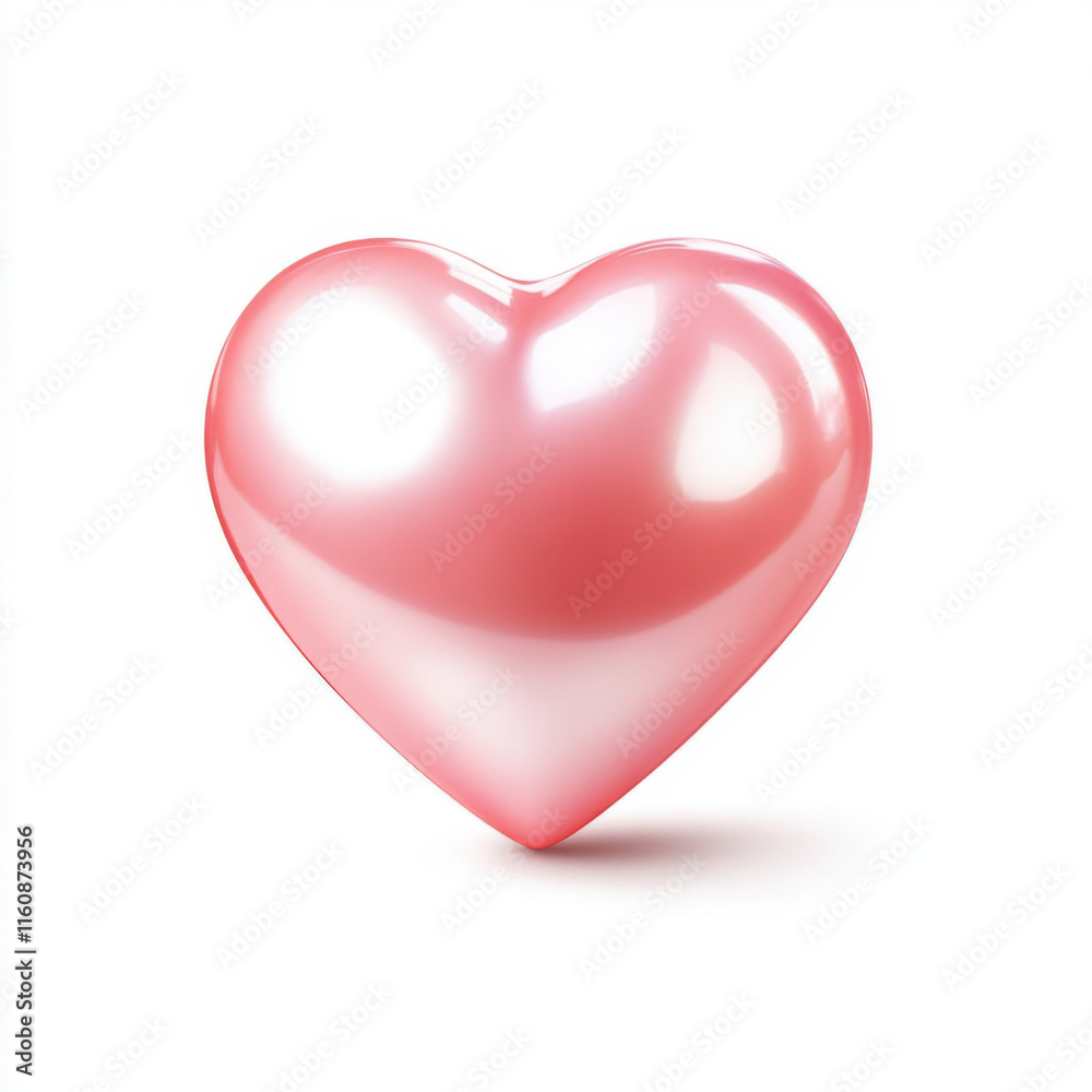 Elegant pastel pink heart shaped pearl with subtle shine, perfect for romantic themes Elegant pastel pink heart shaped pearl with subtle shine, perfect for romantic themes