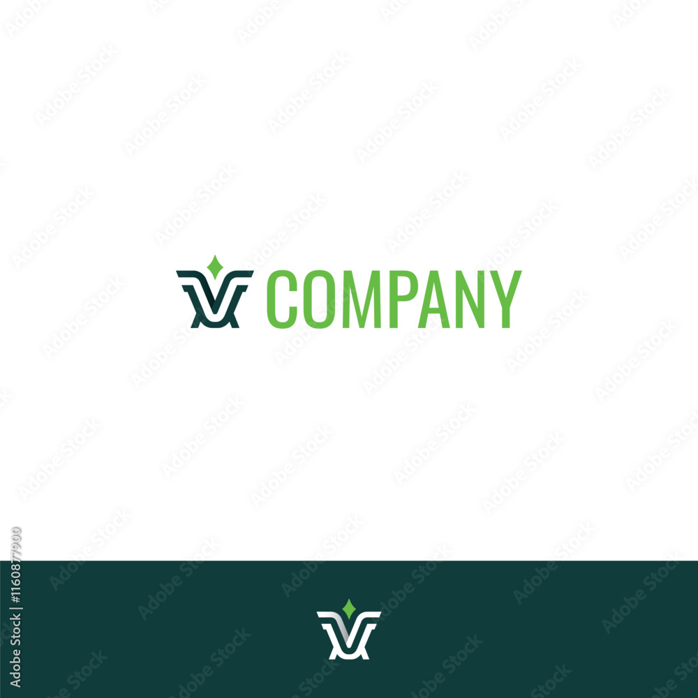 Fototapeta premium Initials V logo design, Initial Letter that represents science