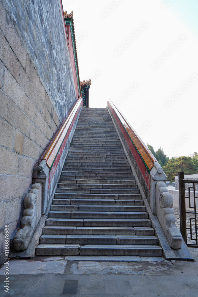 Steps leading to Dvipa on the south side of Xumi Lingjing Site of Summer Palace in Beijing