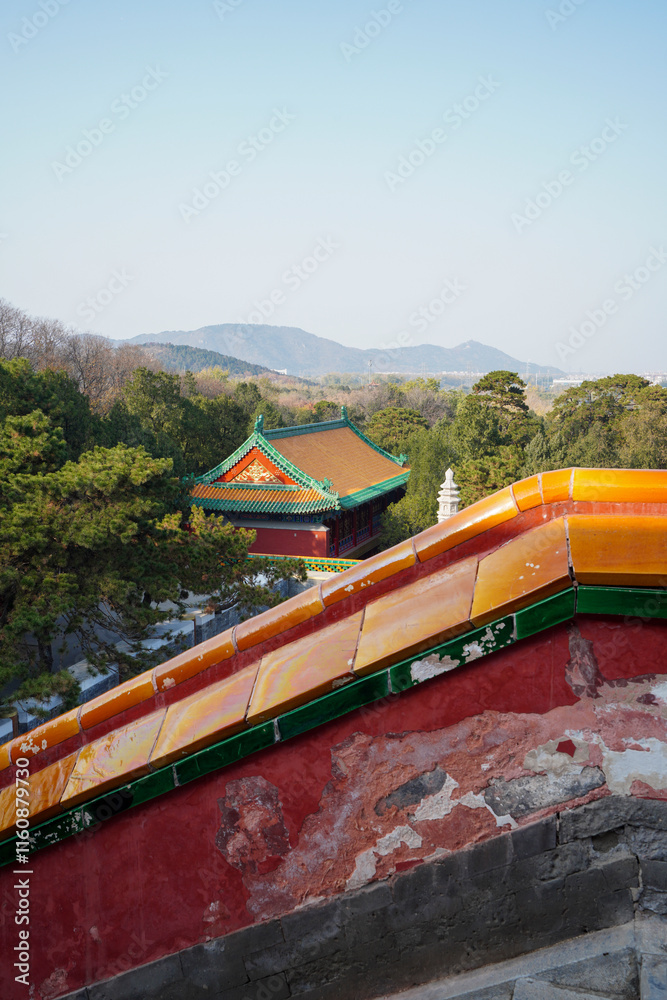 Steps leading to Dvipa on the south side of Xumi Lingjing Site of Summer Palace in Beijing