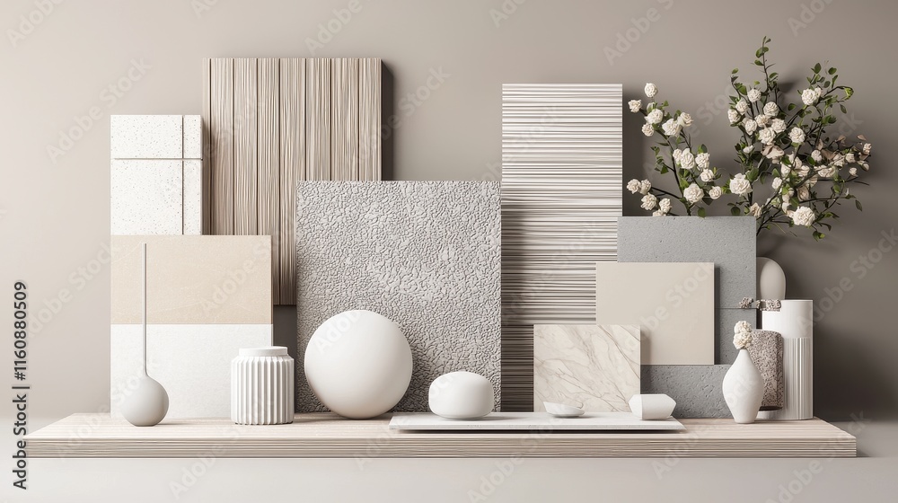 Obraz premium Sleek Minimalistic Design with Modern Textures and Subtle Tones