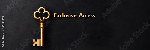 A golden key on a dark background, symbolizing exclusive access and security.