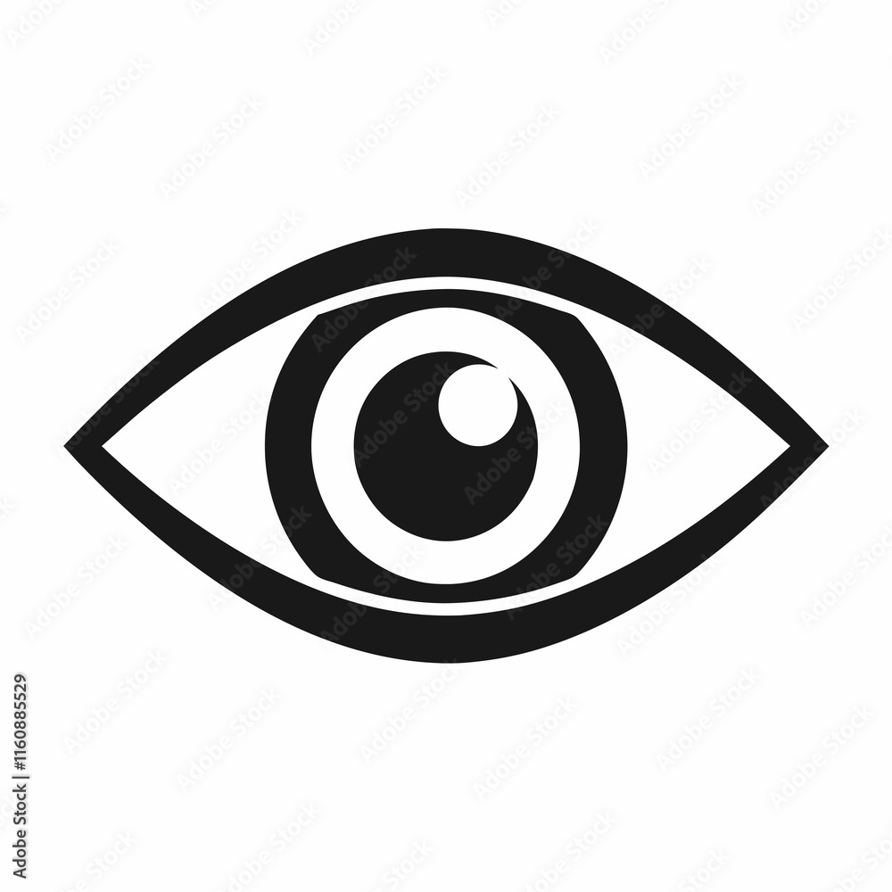 Minimalist Eye Symbol Vector Design. Minimalist Eye Symbol Vector Design.