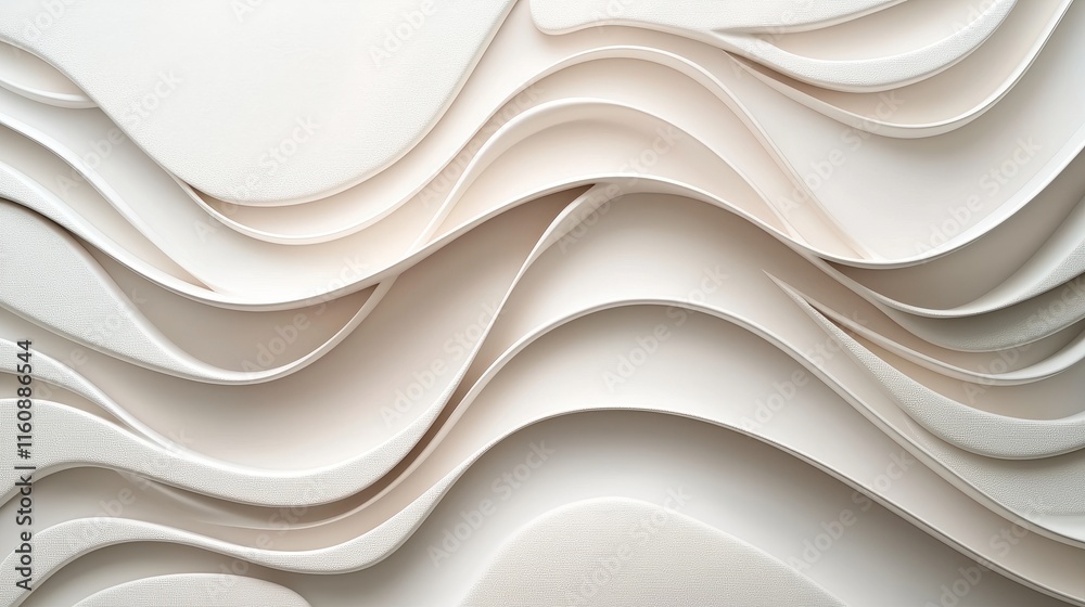 Obraz premium Elegant Minimalist Design with Smooth Waves and Subtle Texture