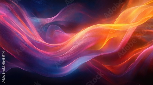 Wallpaper Mural Flowing colors intertwine, creating mesmerizing dance of light a Torontodigital.ca