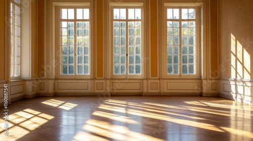 Grand Hall with Sunlight and Classic Architecture