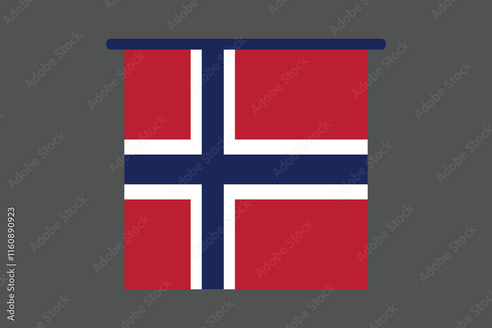Obraz premium Norway flag, The flag of Norway, Flag of Norway national country symbol illustration Vector, Rectangle Norway flag illustration, Flat vector illustration 