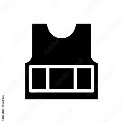 Bulletproof vest icon. Concept of safety, security, and protection.