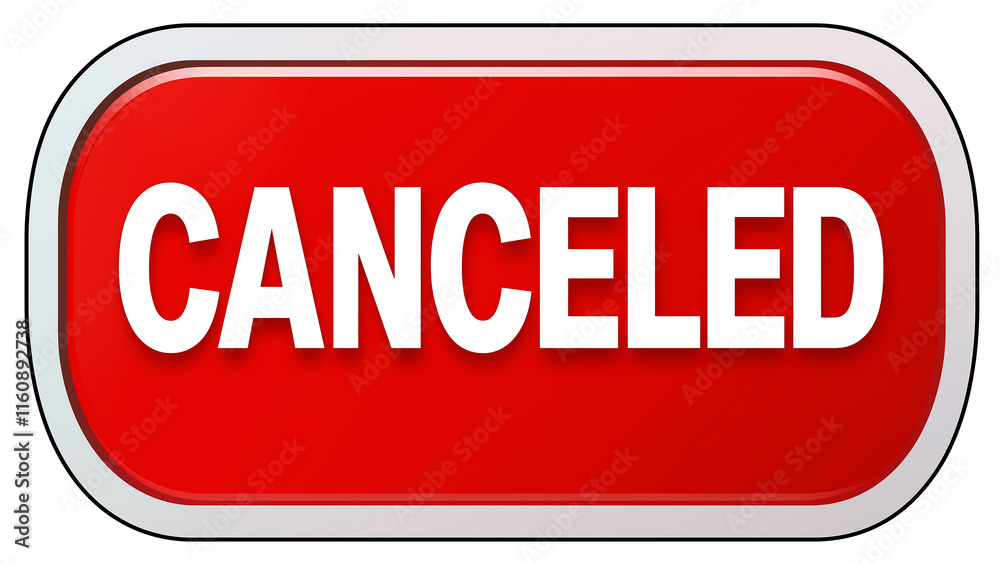 Illustration of a striking red signboard featuring the word Illustration of a striking red signboard featuring the word