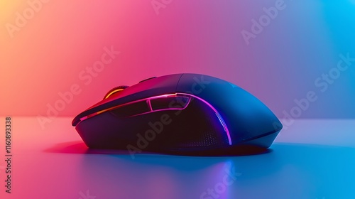 A wireless PC gaming mouse with customizable RGB lighting, on white.