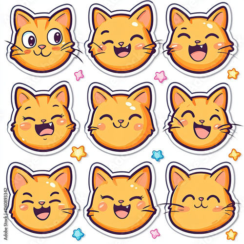 seamless pattern with orange cats