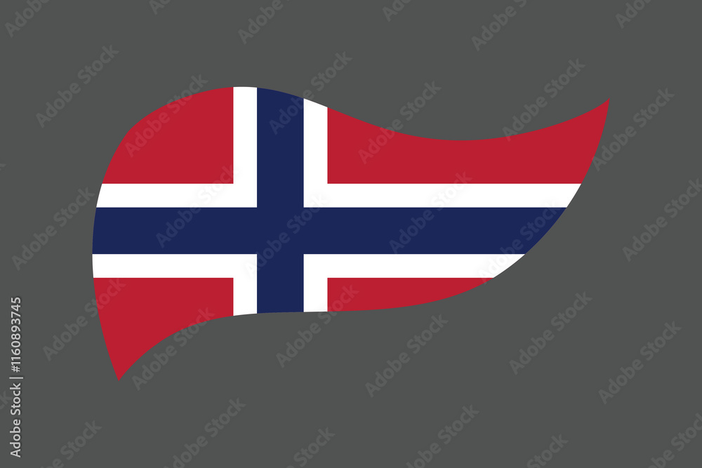 Obraz premium Norway flag, The flag of Norway, Flag of Norway national country symbol illustration Vector, Rectangle Norway flag illustration, Flat vector illustration 