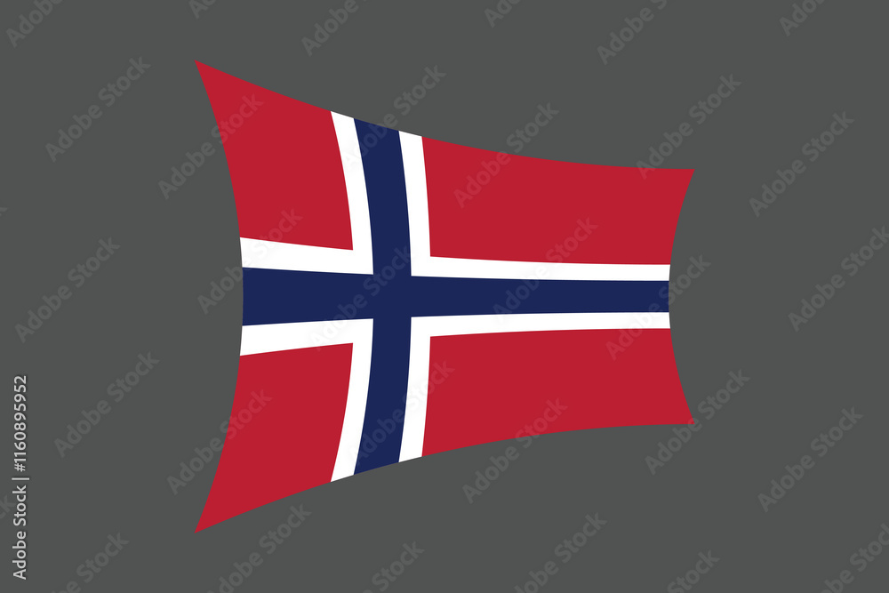 Obraz premium Norway flag, The flag of Norway, Flag of Norway national country symbol illustration Vector, Rectangle Norway flag illustration, Flat vector illustration 