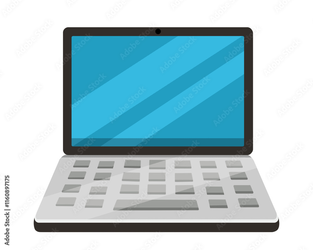 Laptop vector with blue screen. PC icon in trendy style. Laptop monitor empty display. Desktop vector in modern style. Elements for work, office, and business. Vector illustration. Laptop isolated. Laptop vector with blue screen. PC icon in trendy style. Laptop monitor empty display. Desktop vector in modern style. Elements for work, office, and business. Vector illustration. Laptop isolated.