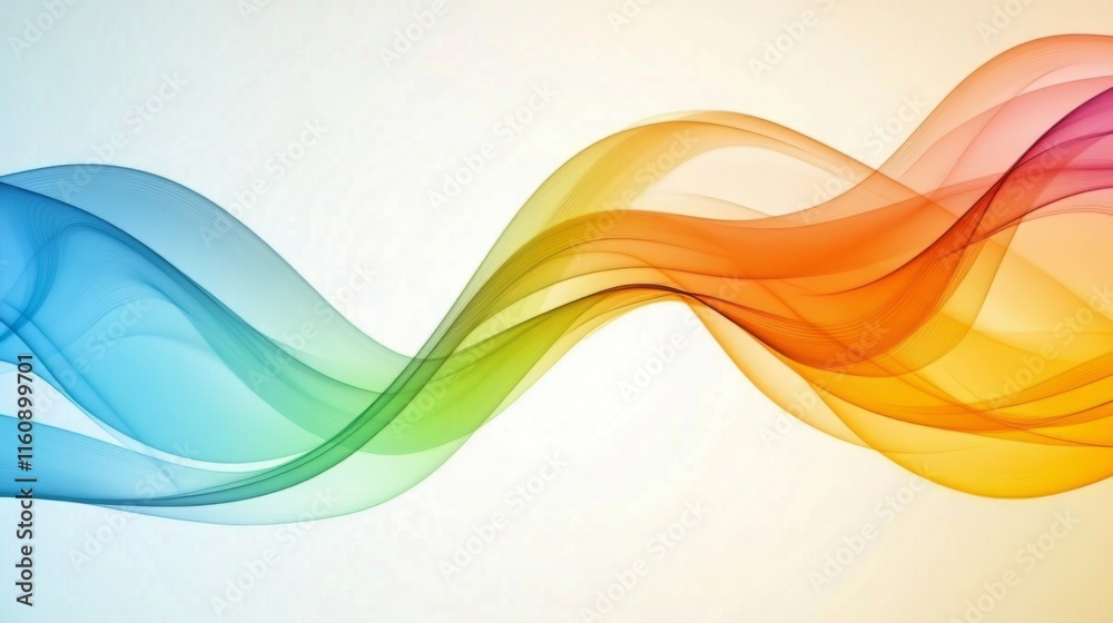 Obraz premium Abstract Rainbow Wave Design Graphic Background