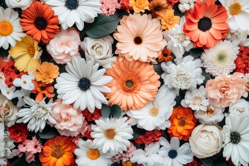 A field of flowers where the petals subtly form the shapes of hidden animals when viewed from above