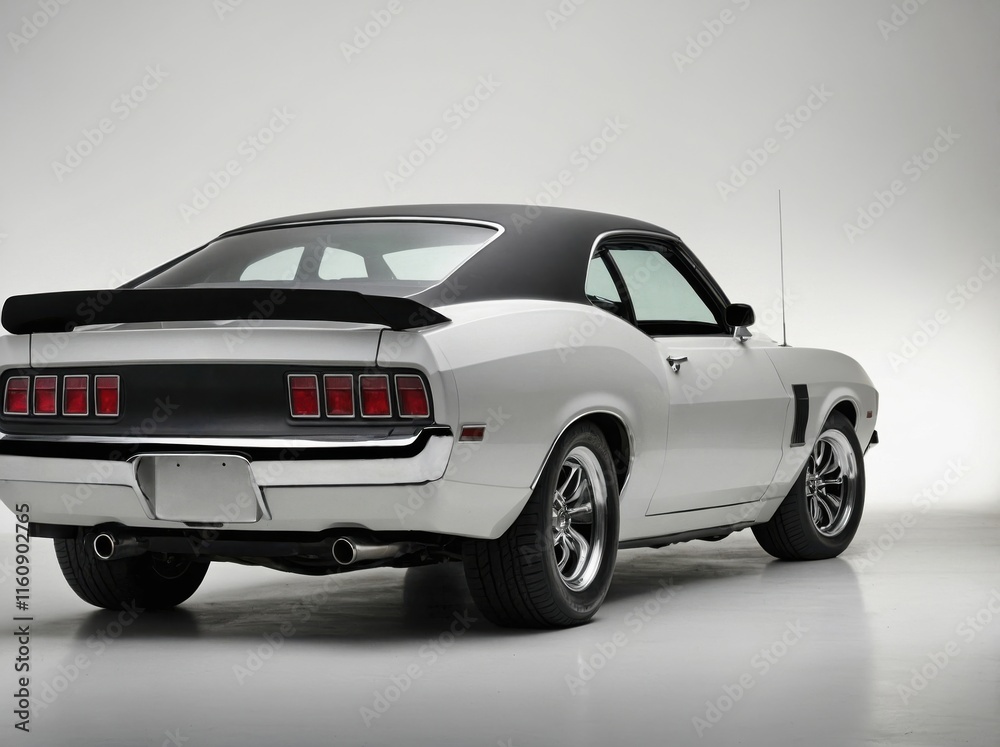 Fototapeta premium A muscle car photographed from a 45-degree rear angle