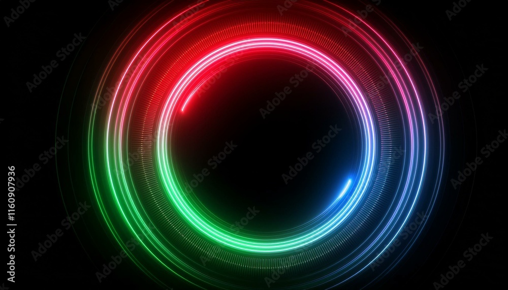 Neon Circle Abstract Background Neon Circle Abstract Background