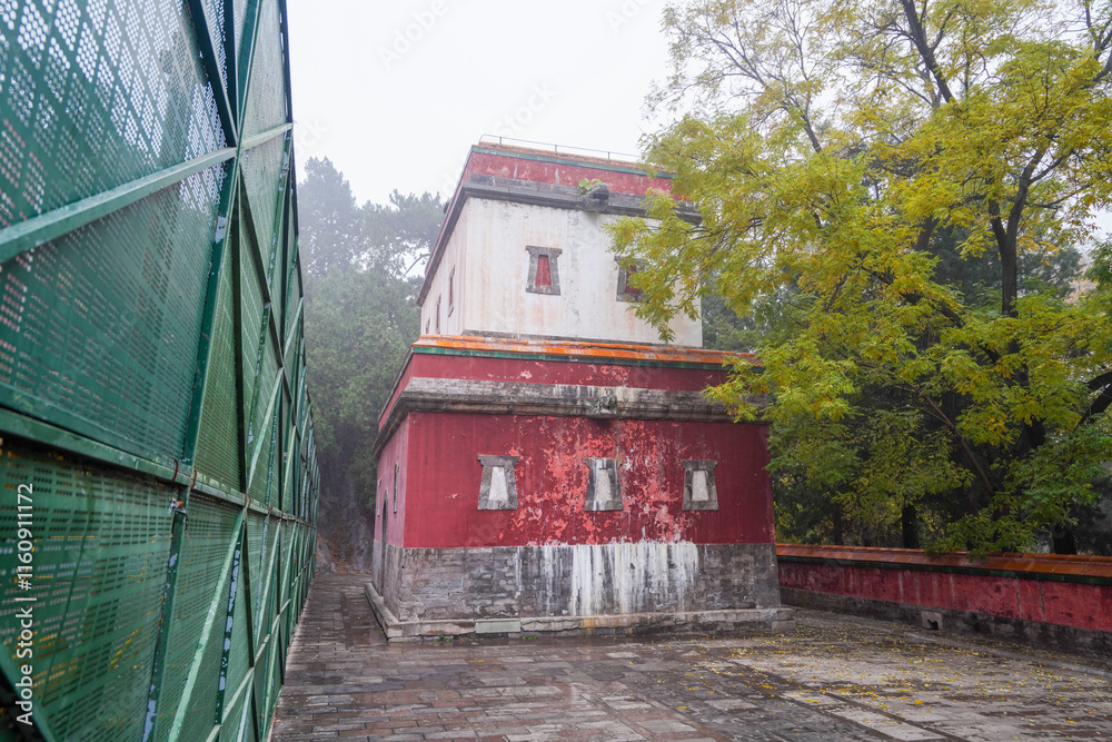 Tibetan Architecture Scenery of the Four Great Regions Scenic Spots of Summer Palace in Beijing.