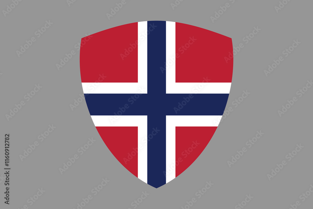 Obraz premium Norway flag sign, Norway flag vector graphic, Norway country flag is a symbol of freedom, National Norway flag, vector illustration 