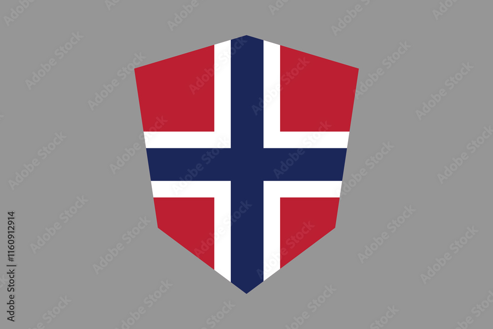 Obraz premium Norway flag sign, Norway flag vector graphic, Norway country flag is a symbol of freedom, National Norway flag, vector illustration 