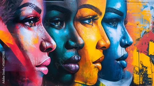 Vibrant Street Art: A Symphony of Faces