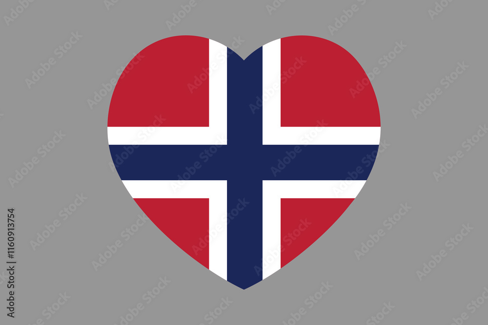 Obraz premium Norway flag sign, Norway flag vector graphic, Norway country flag is a symbol of freedom, National Norway flag, vector illustration 