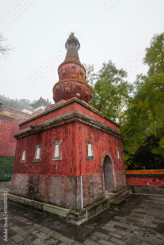 Obraz na płótnie Tibetan pagodas in the Four Great Regions Scenic Spots of Summer Palace in Beijing w salonie