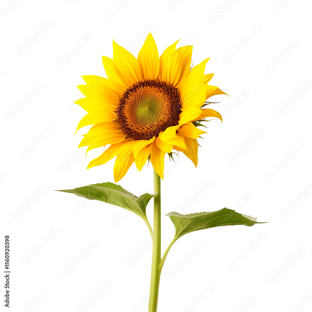 Fototapeta premium Sunflower on transparent background