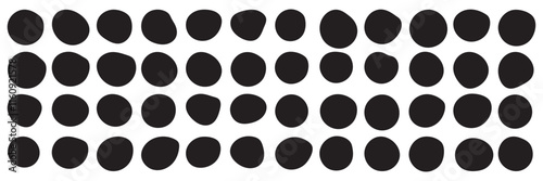 Blob shape vector illustration set. Random blob shapes. Organic black blobs of irregular shape. Abstract blotch, inkblot and pebble silhouettes, simple liquid. Vector illustration.