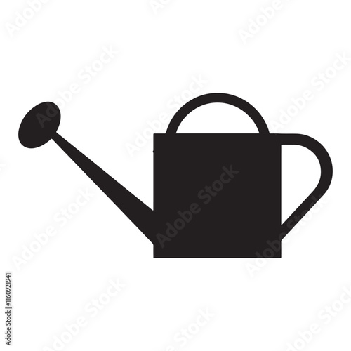 Watering can silhouette vector icon illustration