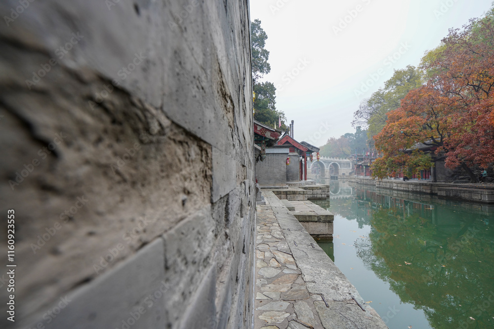 Scenery of Suzhou Street, Summer Palace, Beijing.