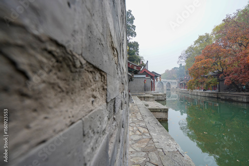 Obraz na płótnie Scenery of Suzhou Street, Summer Palace, Beijing. w salonie