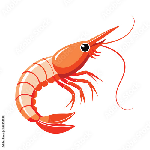 illustration of a lobster, illustration of shrimp 