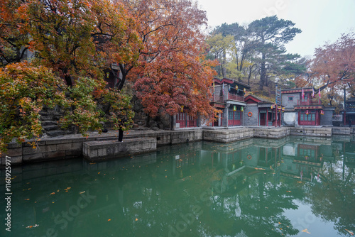 Obraz na płótnie Scenery of Suzhou Street, Summer Palace, Beijing. w salonie