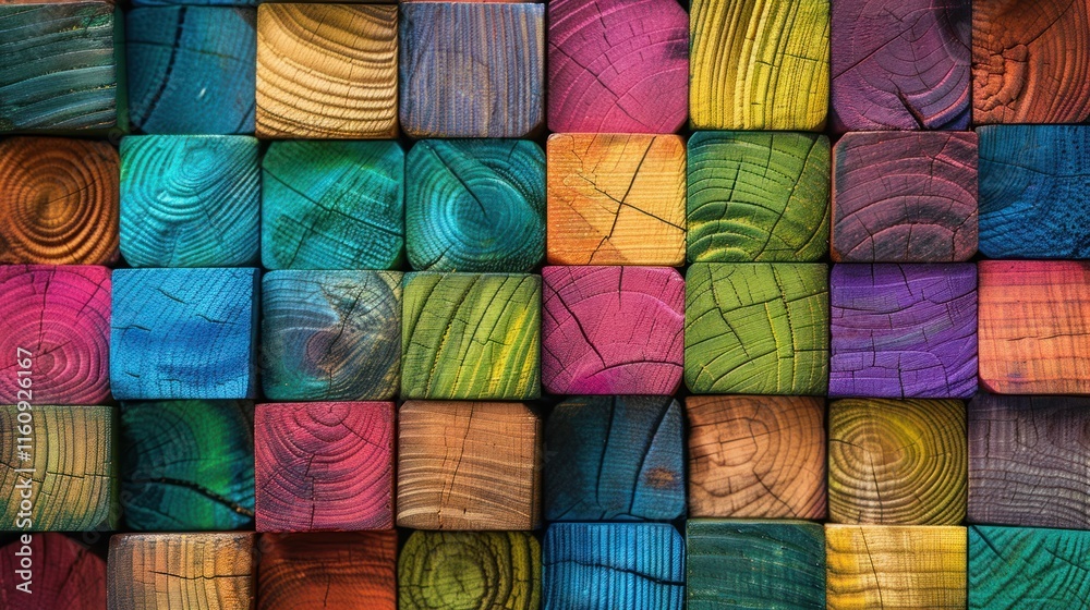 Colorful wooden blocks pattern. Colorful wooden blocks pattern.