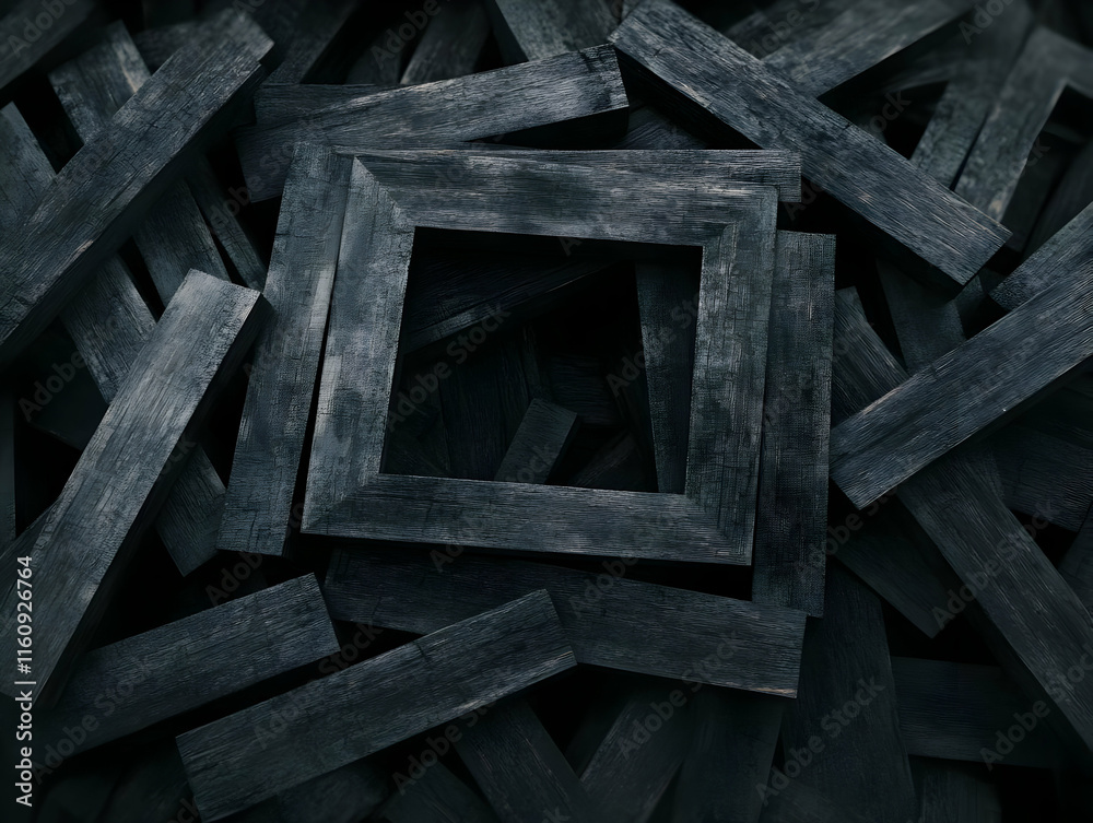 Dark Wood Frame Abstract Background Dark Wood Frame Abstract Background