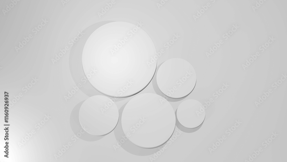 3D Cylinder white pedestal podiums with layer and close up on background clean luxury style top view 3D Cylinder white pedestal podiums with layer and close up on background clean luxury style top view