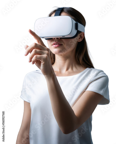 Metaverse Technology: Embracing a Futuristic Lifestyle with VR Goggles, PNG format photo