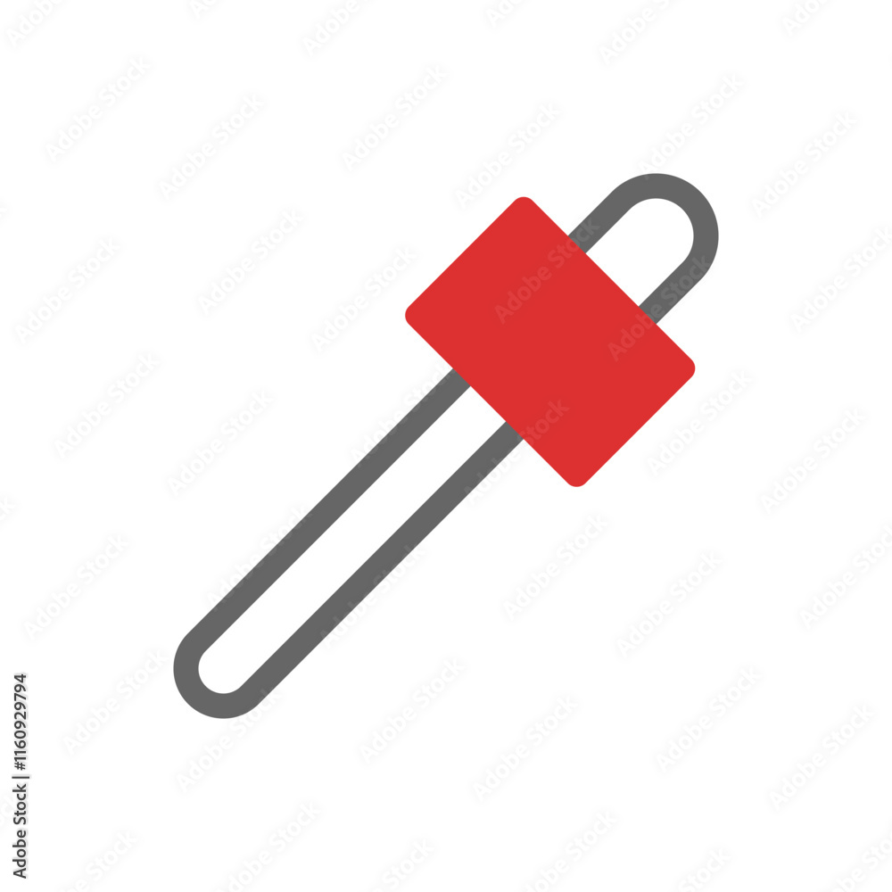 Red Dropper Icon. Concept of medical, chemical, and cosmetic research. Red Dropper Icon. Concept of medical, chemical, and cosmetic research.