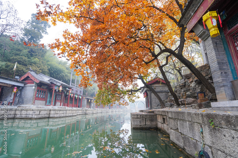 Scenery of Suzhou Street, Summer Palace, Beijing.