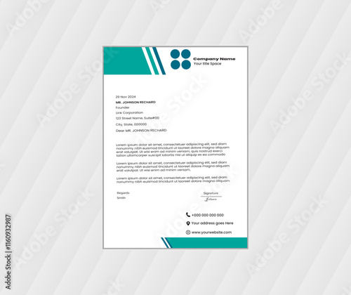 a bundle of 1 templates of different colors a4 Letterhead template Design