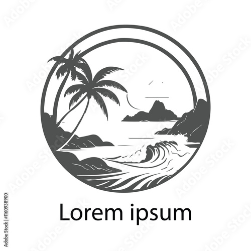 "Coastal Sea Beach Logo"
"Tropical Beach Logo Design"