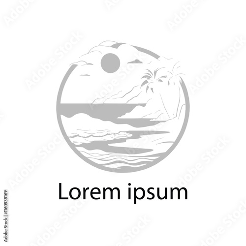 "Coastal Sea Beach Logo"
"Tropical Beach Logo Design"